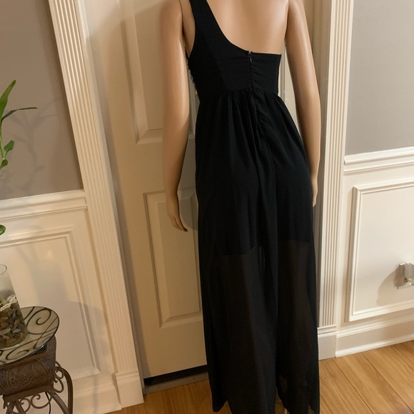 Women’s junior one off shoulder black dress size S - Picture 10 of 11